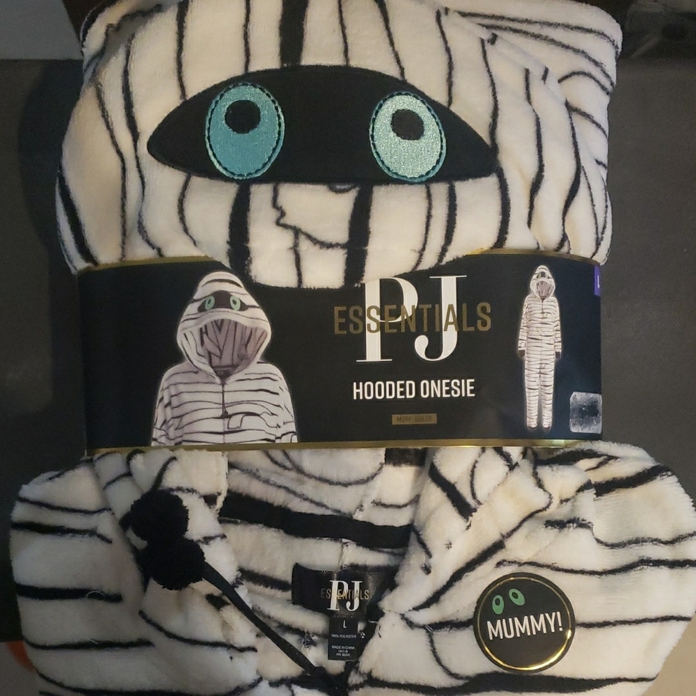 Essentials Mummy Hooded Onesie - Black and White